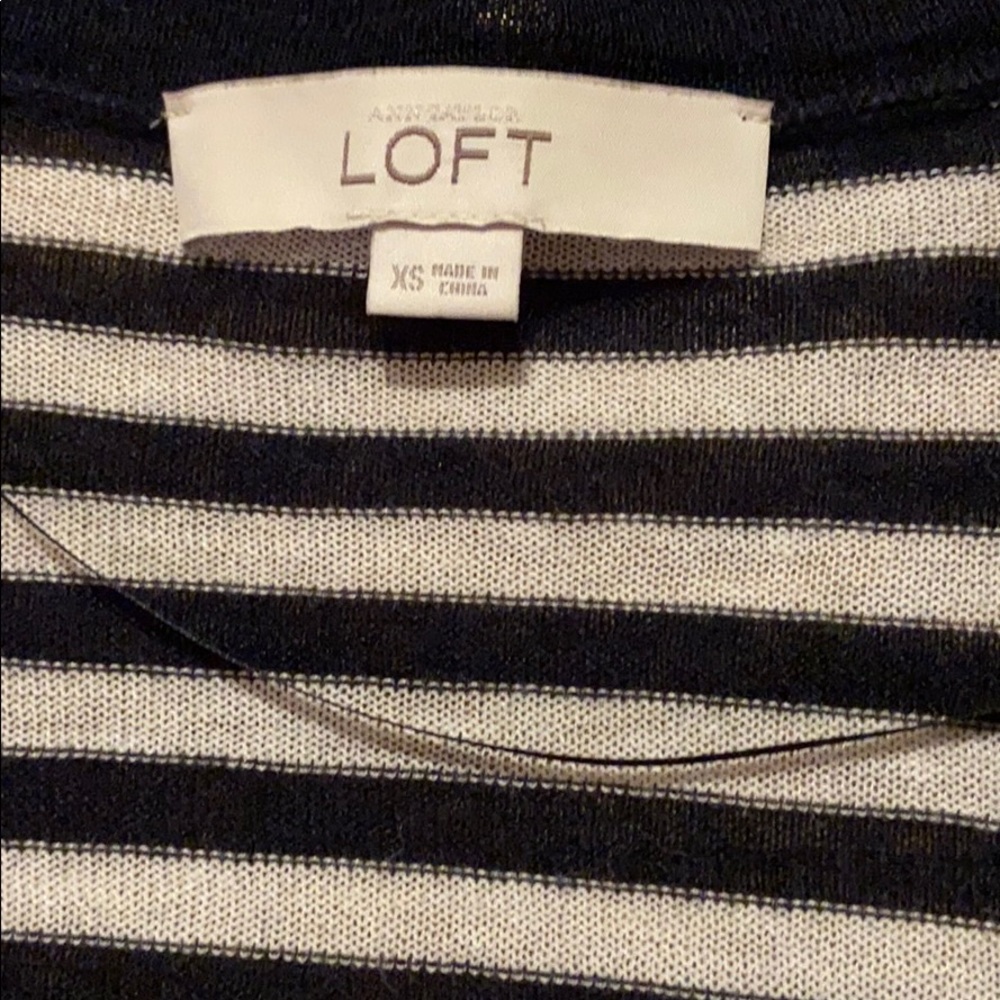 Loft | Navy striped cardigan - Picture 2 of 3